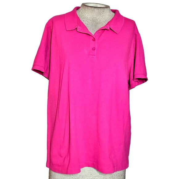 Lands End Pink Short Sleeve Classic Fit Polo Size XL - Picture 1 of 4